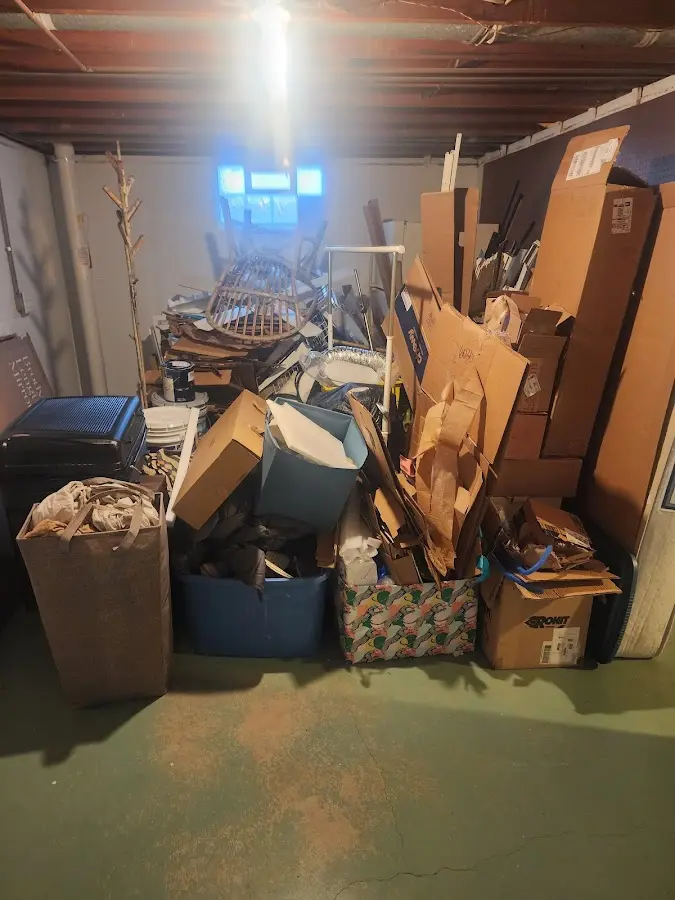 Roll-off dumpster container at job site for 6 Yard Dumpster Rental in Cisco